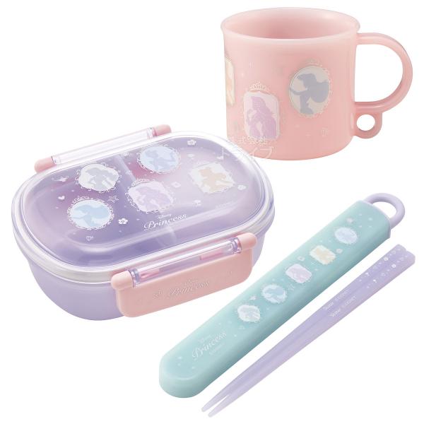 他サイト： [特価30%OFF]ディズニー プリンセス シルエット 抗菌 お弁当箱 中子付 360ml 箸&箸箱 コップセットの商品画像