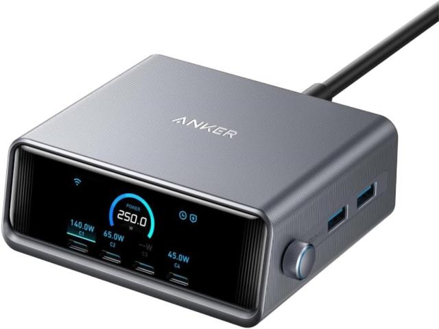 他サイト： Anker Prime Charger(250W 6 Ports GaN)(USB PD 充電器 USB-A & USB-C)iの商品画像