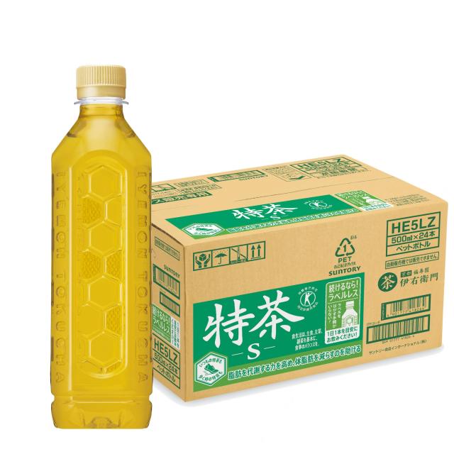 他サイト： [トクホ] サントリー 伊右衛門 特茶 ラベルレス 500ml×24本 まとめ売り実施中の商品画像