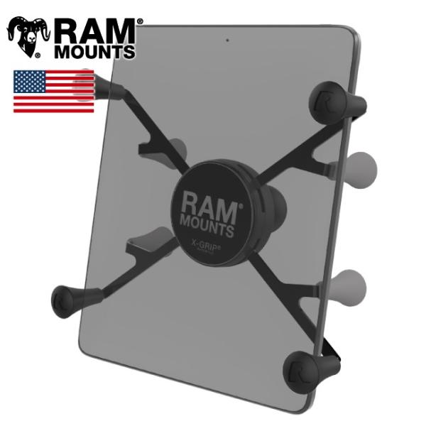 他サイト： RAM MOUNTS ラムマウント Xグリップ(L) iPad mini用 アイパッドミニ テザー付 RAM-HOL-UN8BUの商品画像