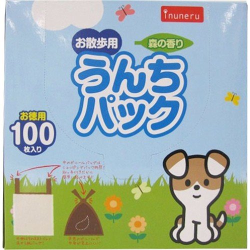 他サイト： ペットライブラリー(株) INUNEKONERU 取っ手の付いたうんちパック 100枚 犬用品 日用品 衛生用品 4582191の商品画像