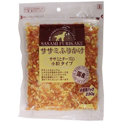 他サイト： 九州ペットフード(株) お買い得ふりかけささみとチーズ 230g 犬用品 スナック フード 袋    ふりかけ 49416050の商品画像