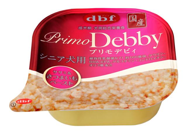 他サイト： デビフペット(株) プリモデビィ シニア犬用 ササミ&さつまいもペースト 95g 犬用品 ウェット フード トレイ 総合栄養食 の商品画像