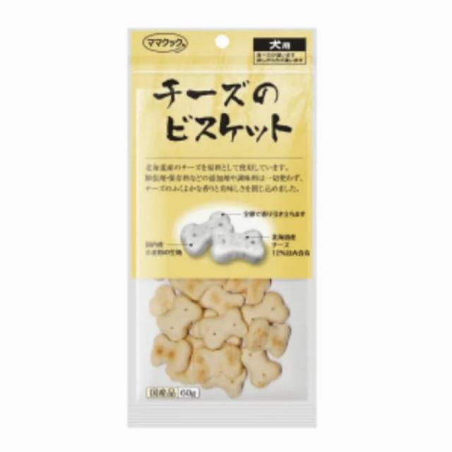 他サイト： ママクック(株) チーズのビスケット 60g 犬 フード スナック ビスケット 4580207273736 {NP}の商品画像