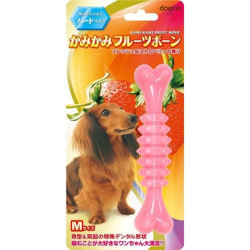 他サイト： (株)スーパーキャット かみかみフルーツボーン ハードタイプ M ストロベリー DM445 犬 用品 玩具 アジリティグッズ 4の商品画像