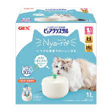 他サイト： ジェックス(株)CA事業部 ピュアクリスタル ニャーロ 猫用 オフホワイト 1L 猫 用品 食器 自動給餌 給水器 497254の商品画像