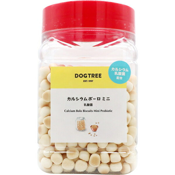 他サイト： (株)ドッグツリー カルシウムボーロミニ乳酸菌ボトル 220g 犬用品 フード スナック 4580657821990 {SK}の商品画像