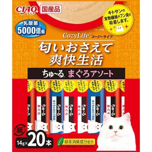 他サイト： いなばペットフード(株) CIAO COZY LIFE ちゅーる まぐろアソート 14g×20本 猫用品 フード スナック 49の商品画像