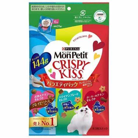 他サイト： ネスレ日本(株) モンプチ クリスピーキッス バラエティパック グレイビーソース&厳選グルメセレクト 144g 猫用品 フード の商品画像