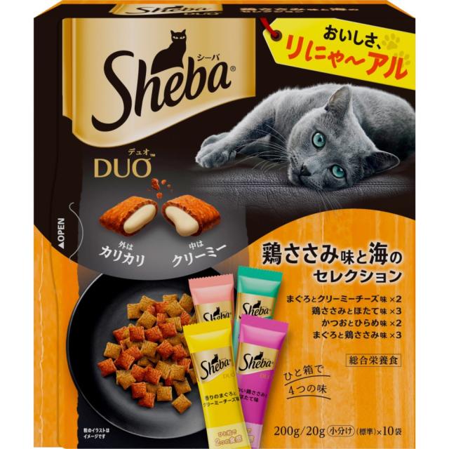 他サイト： マースジャパンリミテッド シーバ デュオ 鶏ささみ味と海のセレクション 200g 猫用品 フード ドライ 総合栄養食 49023の商品画像