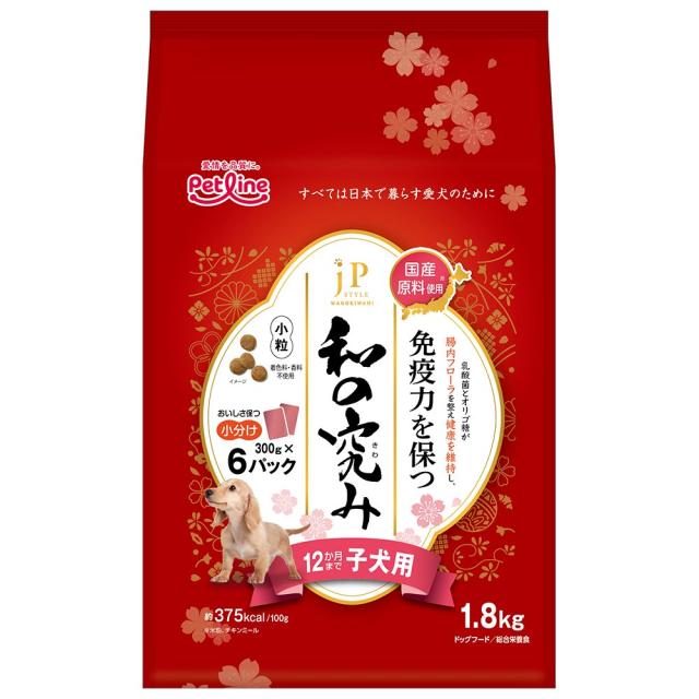 他サイト： ペットライン(株) 新JPスタイル和の究み小粒子犬用 1.8kg 犬用品 フード ドライ 総合栄養食 4902418002668の商品画像