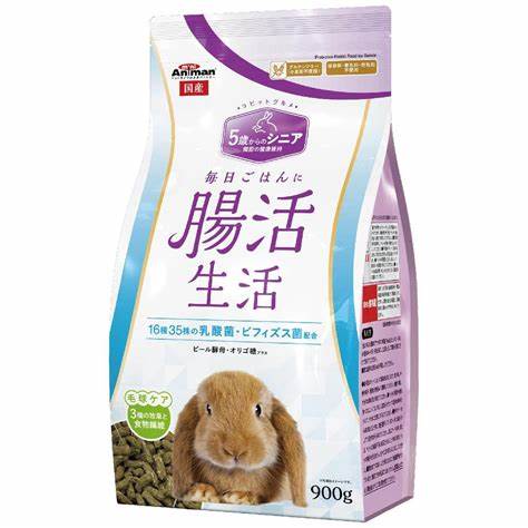 他サイト： ドギーマンハヤシ(株)ミニアニマン営業部 ラビットグルメ 腸活生活 シニア 900g 小動物 フード 小動物フードの主食 497の商品画像