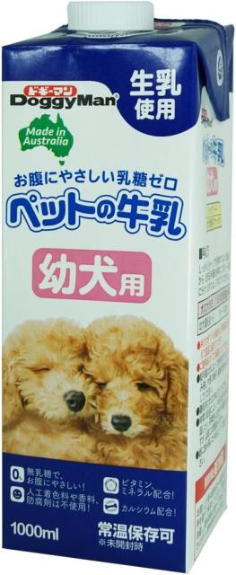他サイト： 訳あり ドギーマン ペットの牛乳 幼犬用 1000ml 4974926010381 賞味期限2026.04の商品画像