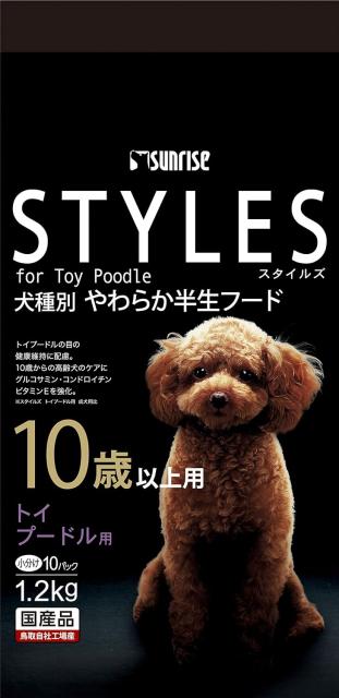 他サイト： 【訳あり】サンライズ スタイルズ トイ・プードル用 10歳以上用 1.2kg(100g×12袋)やわらか半生 総合栄養食  49の商品画像