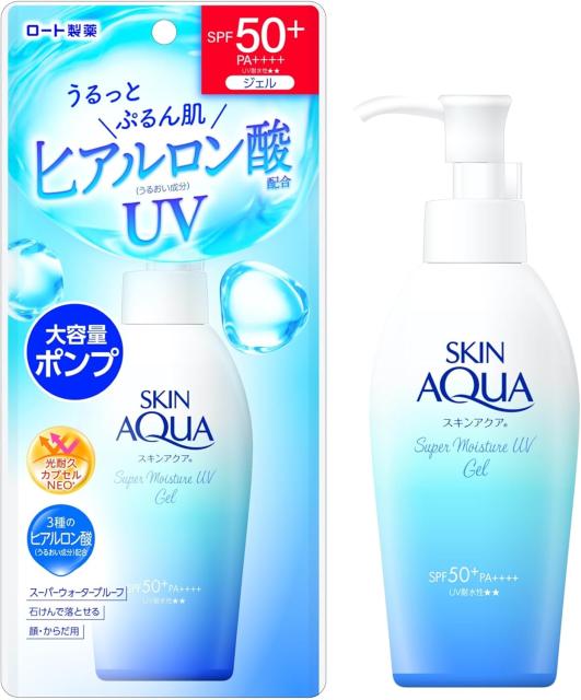 他サイト： 【訳あり】スキンアクア(SKIN AQUA) 50+ スーパーモイスチャージェル ポンプ 140g A-04125 498724の商品画像