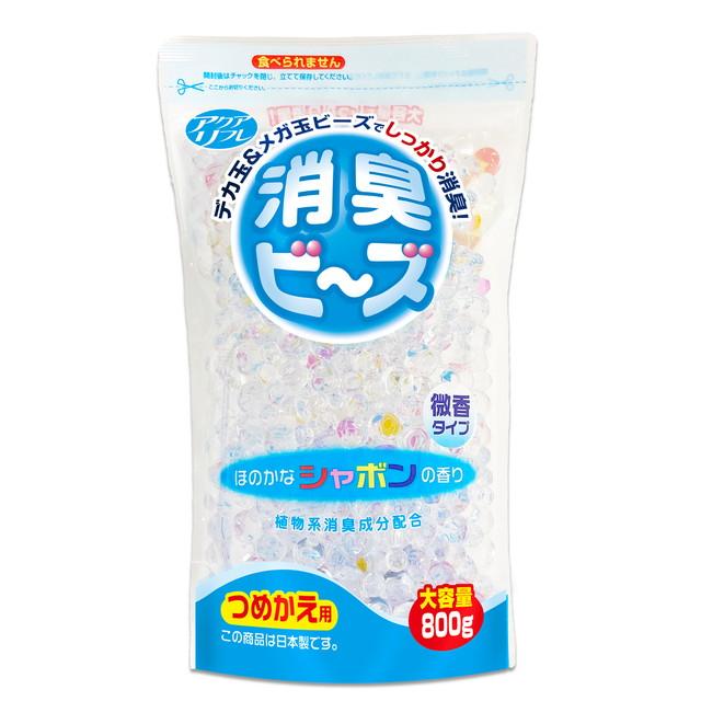 他サイト： リベロ アクアリフレ 消臭ビーズ 替え 大容量 シャボン 800G(4900480221871)の商品画像