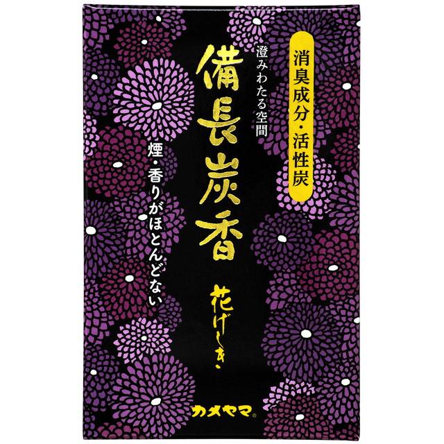 他サイト： カメヤマ 花げしき備長炭 ミニ寸 約50g ( 煙の少ないお線香 ) ( 4901435924762 )の商品画像