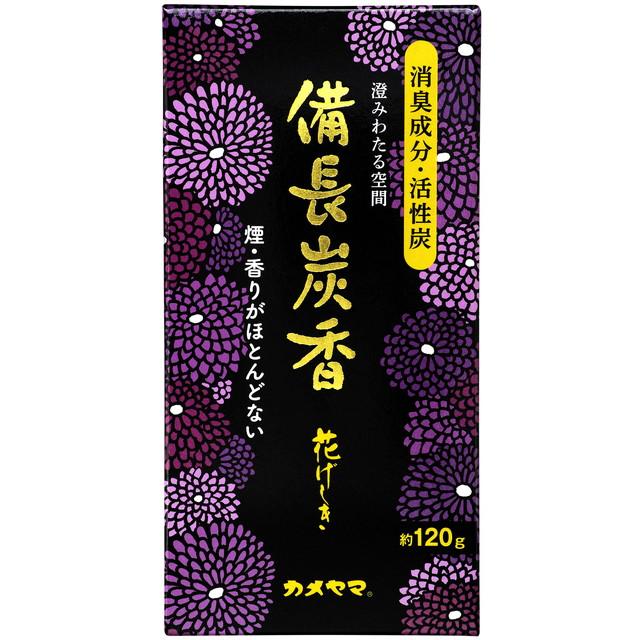 他サイト： カメヤマ 花げしき 備長炭 120G 線香 香り抑えた煙の少ないタイプ ( 炭のお香 ) ( 4901435924809 )の商品画像