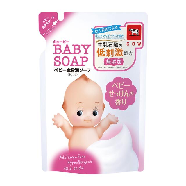 他サイト： キューピー全身ベビーソープ ベビーせっけんの香り 泡タイプ 詰替用 350mL(4901525005197)の商品画像