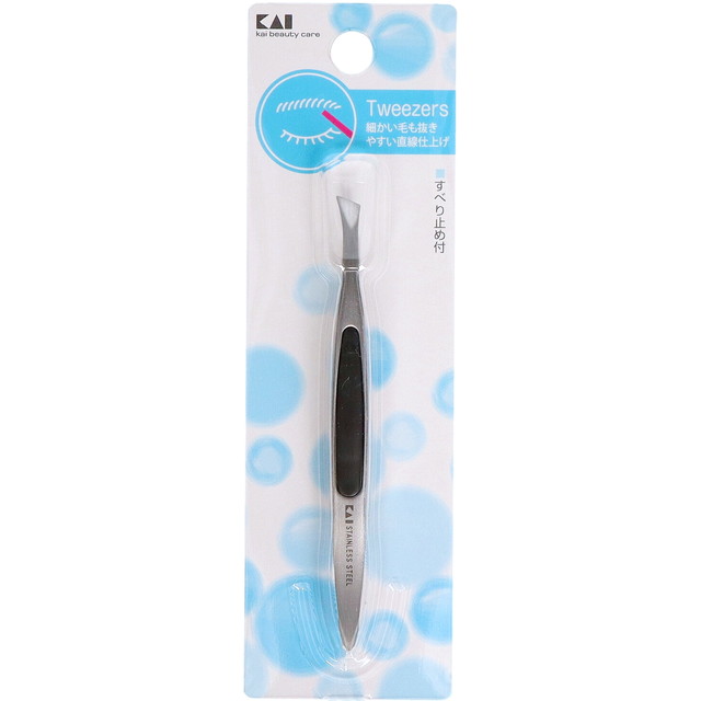 他サイト： 貝印 スタンダードセレクション オシャレ毛抜き ラバーすべり止め付(4901601278170)※パッケージ変更の場合ありの商品画像