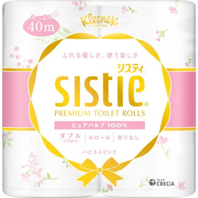 他サイト： 【今月のオススメ品】日本製紙クレシア クリネックス システィ 4ロール ダブル ハピネスピンク トイレットペーパーの商品画像