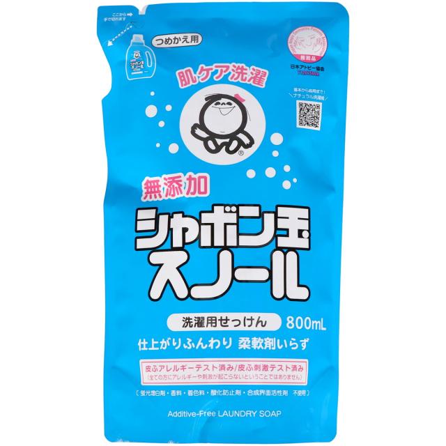 他サイト： シャボン玉石けん 無添加 シャボン玉スノール 液体タイプ つめかえ用 800ml ( 無添加石鹸 ) ( 49017970320の商品画像