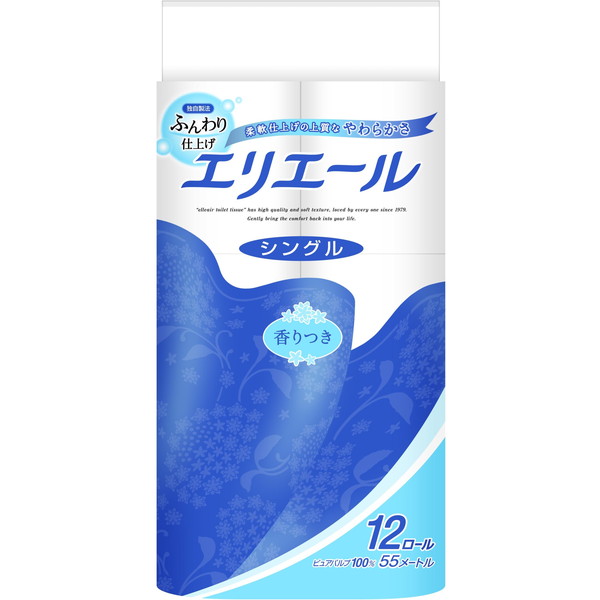 他サイト： 大王製紙 エリエール トイレットティシュー12ロール シングル トイレロールの商品画像