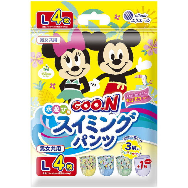 他サイト： 大王製紙 グーン スイミングパンツ 男女共用 Lサイズ 4枚入り(4902011860818)※パッケージ変更の場合ありの商品画像