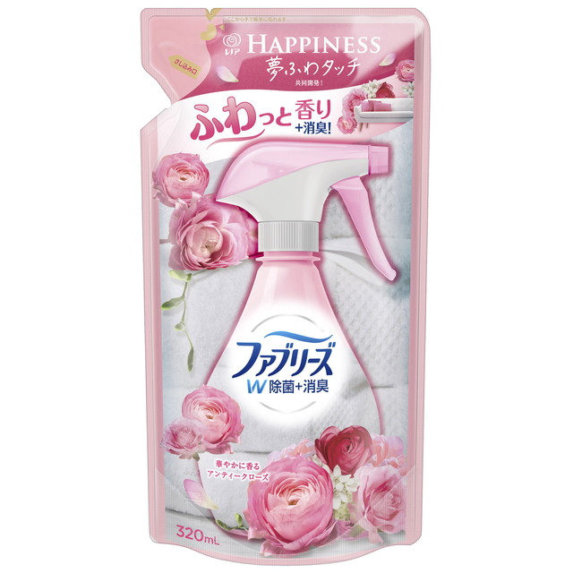他サイト： P&G ファブリーズ with レノア ハピネス アンティークローズ&フローラルの香り つめかえ用 320ml ( 490243の商品画像
