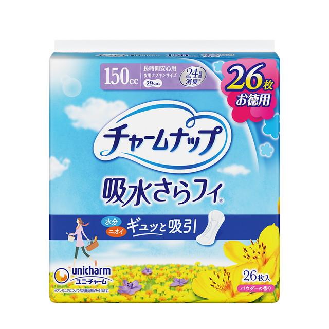 他サイト： ユニ・チャーム チャームナップ 吸水サラフィ 長時間安心用 26枚の商品画像