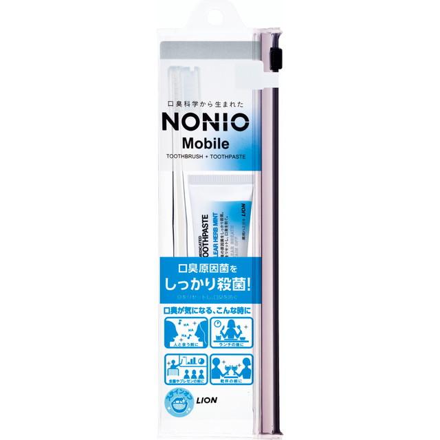 他サイト： 【メール便 送料込】ライオン LION NONIO Mobile ノニオモバイル 携帯用 ハミガキ・ハブラシセット 1個 ポインの商品画像