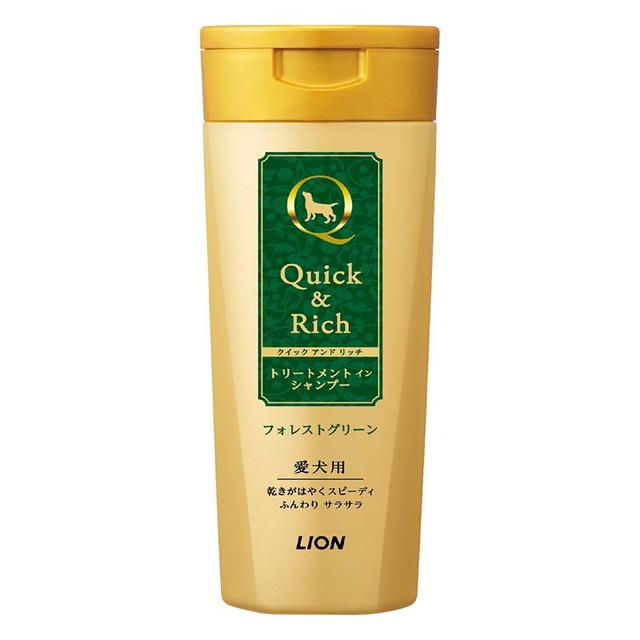 他サイト： ライオン Quick&Rich トリートメントインシャンプー 犬用 フォレストグリーン 200ml ( クイックアンドリッチ 犬の商品画像