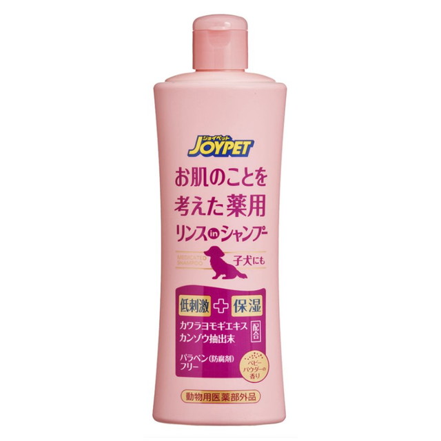 他サイト： ジョイペット お肌のことを考えた薬用 リンスインシャンプー ベビーパウダー 300ml (4973293002067)の商品画像