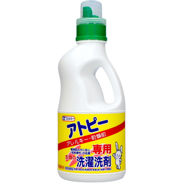 他サイト： コーセー エルミー洗剤アトピー専用 衣類の洗濯洗剤 1L 本体 無添加 低刺激の洗剤 ( 4983239051509 )※パッケの商品画像