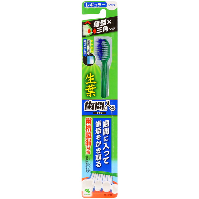 他サイト： 小林製薬 生葉歯間に入るブラシ レギュラー ふつう ( 内容量:1本 ) ( 4987072043240 )の商品画像