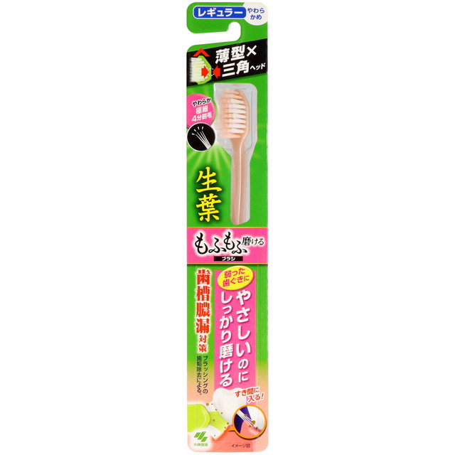 他サイト： 小林製薬 生葉 もふもふ 磨けるブラシ レギュラー 1本入 ハブラシの商品画像