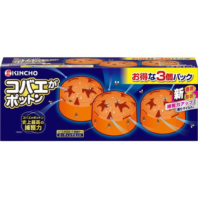 他サイト： 大日本除虫菊 キンチョー コバエがポットン 置き型 3個入の商品画像
