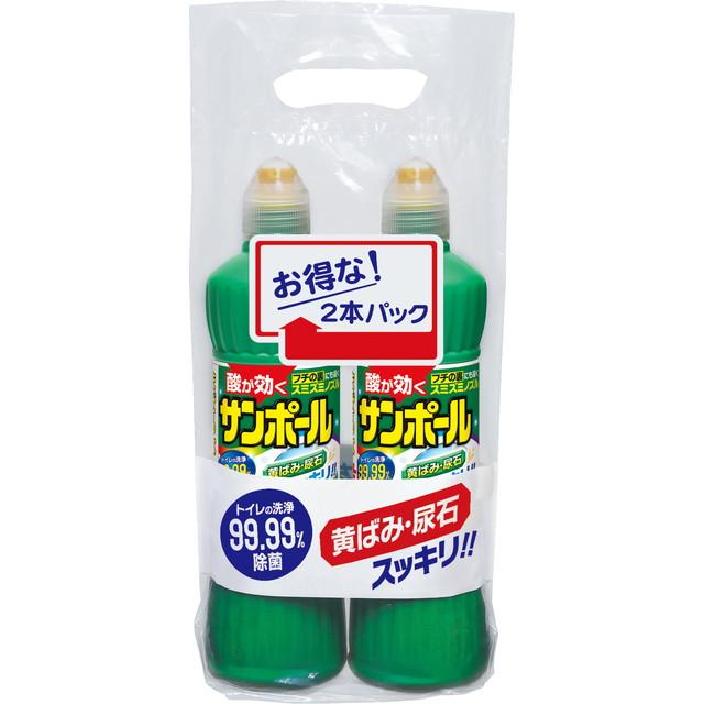 他サイト： 大日本除虫菊 金鳥 キンチョー サンポールV 500ML 2本パック トイレ用洗剤の商品画像