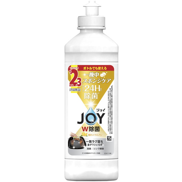 他サイト： P&G 除菌ジョイ コンパクト 贅沢シトラスレモンの香り キャップ付き つめかえ用 300mL 食器用洗剤の商品画像