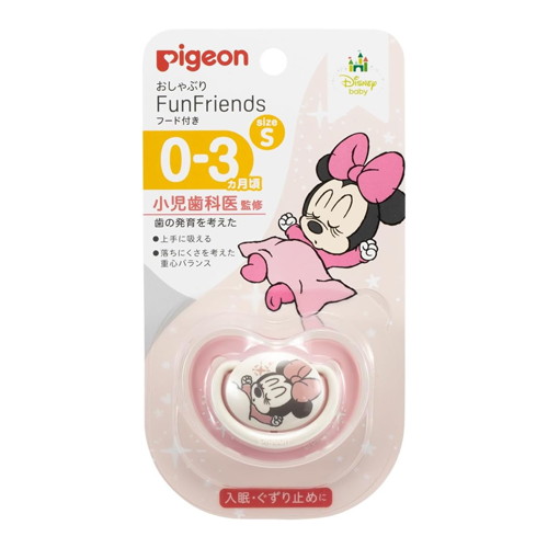他サイト： ピジョン おしゃぶり FunFriends 0-3ヵ月 S ミニー柄 1個入の商品画像