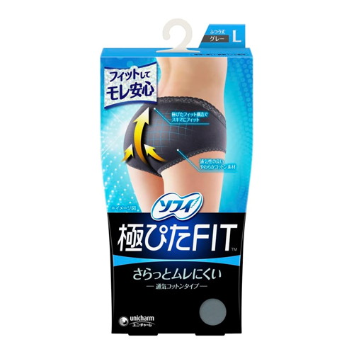 他サイト： 【メール便送料無料】ユニチャーム ソフィ ナチュラルフィット ブルーグレー L [ユニ・チャーム]の商品画像