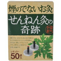 他サイト： せんねん灸の奇跡 煙の出ないお灸 レギュラー 50点入の商品画像