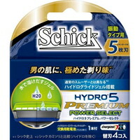 他サイト： 【メール便送料無料】シック ハイドロ5プレミアム パワーセレクト 替刃(4コ入)[シック]の商品画像