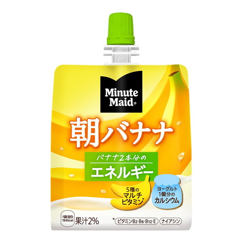 他サイト： 【1ケース】コカ・コーラ ミニッツメイドゼリー 朝バナナ 180gパウチ *24個の商品画像