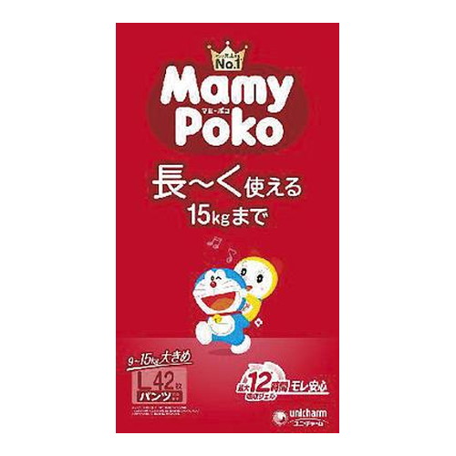 他サイト： ◆4個セット/マミーポコパンツ L 42枚ドラえもん [ユニ・チャーム]の商品画像