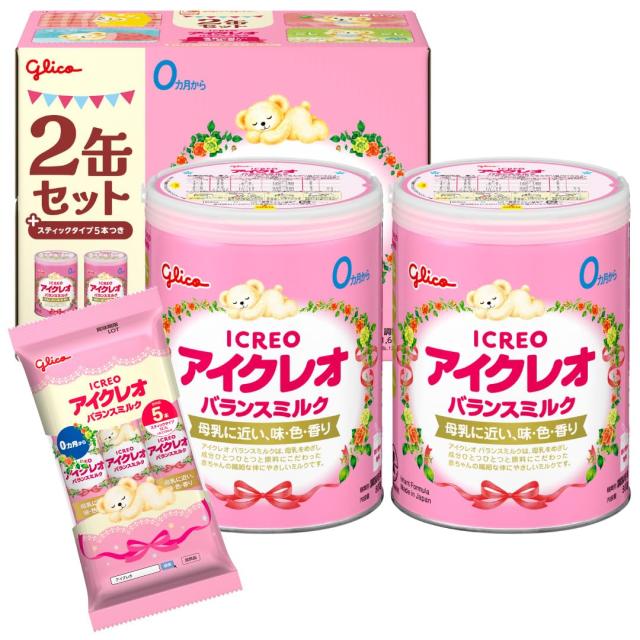 他サイト： 【限定】 アイクレオ バランスミルク 800g×2缶+おまけスティック5本 江崎グリコ 粉ミルク 新生児 乳児 赤ちゃん ベビーの商品画像