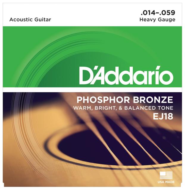 他サイト： ダダリオ EJ18 アコースティックギター弦(Heavy .014-.059)D'Addario PHOSPHOR BRONZEの商品画像