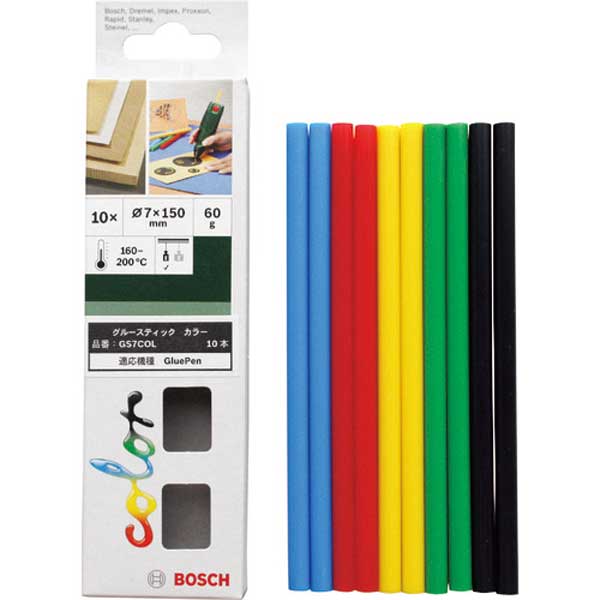 他サイト： ボッシュ GS7COL グルースティック カラーセット 10本入BOSCH[GS7COL] 返品種別Bの商品画像
