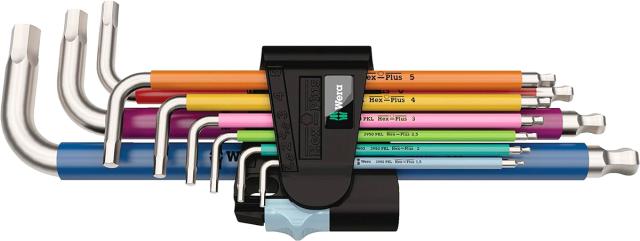 他サイト： Wera 022669 3950SPKL/9 ステンレス マルチカラーヘックスキーセット[022669WERA] 返品種別Bの商品画像