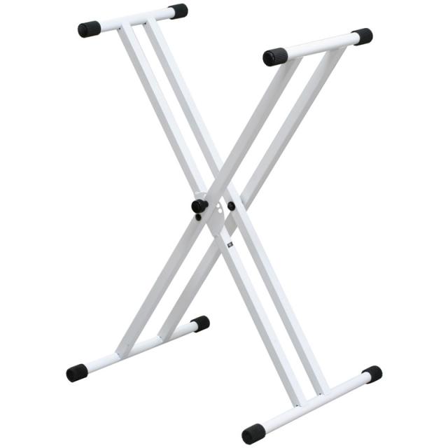 他サイト： キクタニ KS-29W-WHT スチール製XX型キーボードスタンド(ホワイト)KIKUTANI[KS29WWHT] 返品種別Aの商品画像